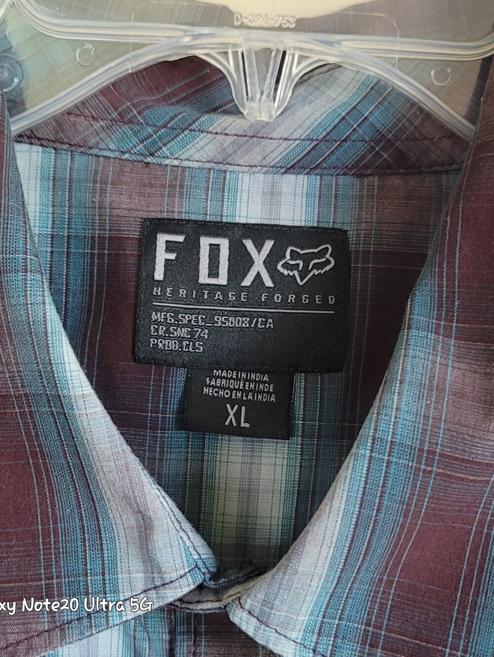 Fox Racing Heritage Forged Plaid Button Up Shirt Men's XL Short Sleeve - Pristin